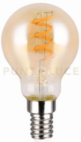 Lampadina attacco e14 pallina ambra dimmerabile con interruttore 4w...