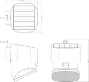 Lampada con Pannello Solare da esterno 2000 Lumen MARS2