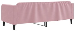 Letto da giorno rosa 80x200 cm in velluto