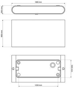 Applique LED 12W Bidirezione IP65 CCT Bianco Variabile - Corten