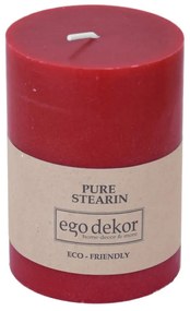 Candela rossa Friendly, tempo di combustione 37 h Eco - Eco candles by Ego dekor