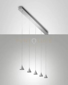 Delta sospensione 5 luci alluminio 3443-48-212