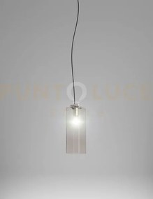 Tubes sospensione 40 fume' trasparente nickel opaco 1 luce attacco e27
