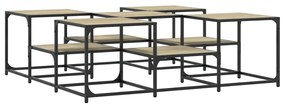 Tavolino salotto rovere sonoma 121x121x40 cm legno multistrato
