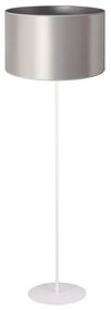 Duolla - Lampada con piedistallo CANNES 1xE27/15W/230V diametro 45 cm argento/bianco