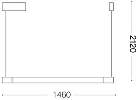 Ideal Lux - Lampadario LED a sospensione con filo YOKO LED/17W/230V CRI 90 nero