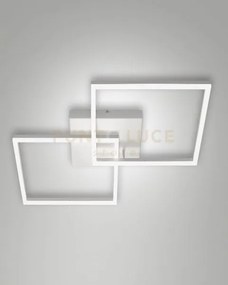 Bard  plafoniera bianca nw l.65x65cm a led 4000k - 52w - 5400 lm di...