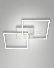 Bard  plafoniera bianca nw l.65x65cm a led 4000k - 52w - 5400 lm di...