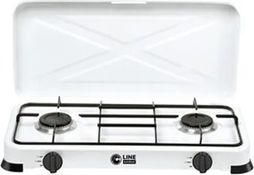 Fornello A Gas GPL Portatile 2 Bruciatori 2,2 + 2,2 kW