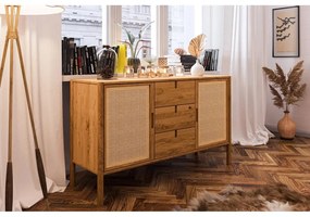 Cassettiera bassa in rovere 142x84 cm Pola - The Beds