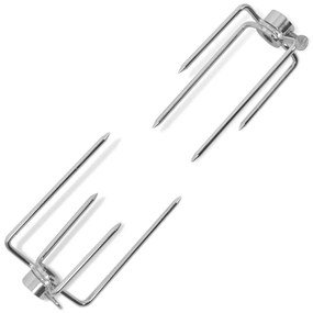 Barbecue Forche Per Spiedo 2 Pezzi İn Acciaio /