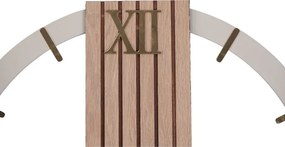 Orologio Tondo da Parete 60 cm in legno Noce cannettato