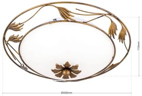 Orion DL 7-509/40 - Plafoniera FLEUR 2xE27/60W/230V diametro 40 cm bronzo