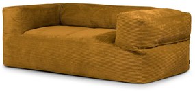 Puof a sacco color senape con rivestimento in velluto a coste Sofa MooG – SLOWDOWN