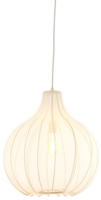 Lampadario beige con paralume in tessuto ø 50 cm Elati - Light &amp; Living