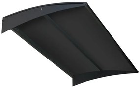 Pensilina in policarbonato grigio L 140 x P 76 cm struttura in alluminio