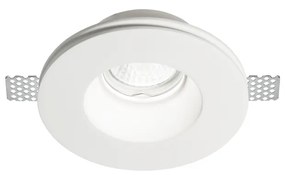 Faretto Ad Incasso Moderno Samba Gesso Bianco 1 Luce Gu10 D74Cm