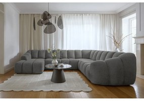 Divano angolare grigio (con penisola a destra/a U) Shell – Miuform