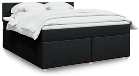 Giroletto A Molle Con Materasso Nero 180x200 Cm İn Tessuto /