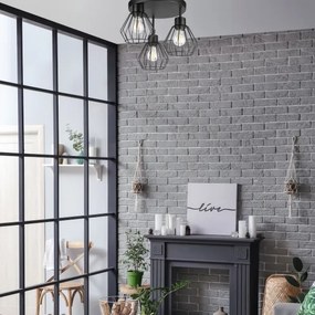 Lampadario a plafone AUDREY 3xE27/60W/230V nero