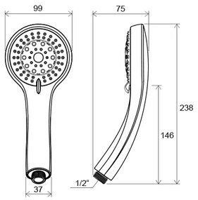 Ravak X07P008 - Doccetta in cromo lucido