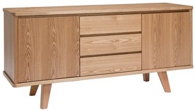 Credenza scandinava frassino con ante e cassetti L160 cm FIFTIES