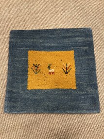 Gabbeh Tappeto persiano 40x40 Giallo (Iran) Annodato A Mano