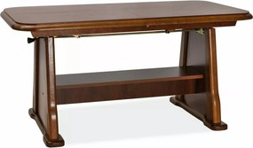 Tavolino trasformabile Beata in finitura noce con struttura in legno – 130/170x67x60/77 cm