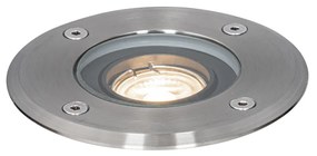 Set di 6 faretti da terra moderni per esterni in acciaio 35 mm orientabili IP65 - Delux