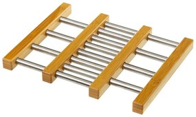 Tappeto regolabile in bambù e acciaio sotto le padelle calde - Casa Selección