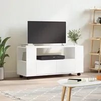 Mobile Porta TV Bianco 102x34,5x43 cm in Legno Multistrato 833742