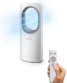 Ventilatore Senza Pale 50W Compatto con Telecomando e Spegnimento Automatico