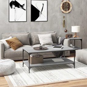 Tavolino da salotto grigio sonoma 80x50x40 cm legno multistrato