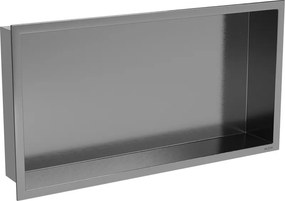 Mexen X-Wall-R ripiano ad incasso con cornice 60 x 30 cm, grigio canna di fucile spazzolato - 19E0603010