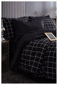 Biancheria da letto matrimoniale nera con lenzuolo 200x220 cm Geometric - Mila Home