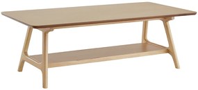 Tavolino da salotto scandinavo rettangolare finitura rovere L120 BAKAR