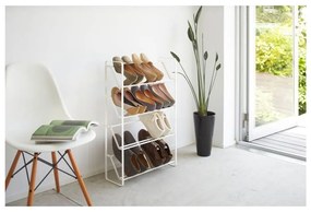 Scarpiera bianca in metallo Frame - YAMAZAKI