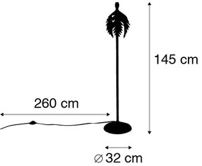 Lampada da terra vintage oro 145 cm - Botanica