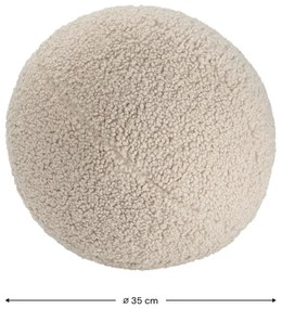 Cuscino per divano da bambini marrone chiaro con rivestimento in bouclé Ball – Wigiwama