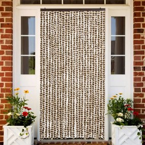 Tenda Antimosche Beige E Marrone 100x230 Cm İn Ciniglia /