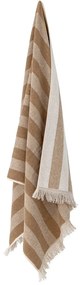 Asciugamano in cotone marrone e beige 50x100 cm Elaia - Bloomingville