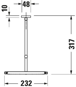 Duravit 99121000 - Specchio cosmetico da parete D-CODE, cromo lucido