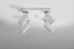 Plafoniera da Soffitto in acciaio 4xGU10 RING 4 Orientabile da interno