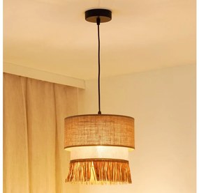 Brilagi - Lampadario a cavo WINNETOU BOHO 1xE27/15W/230V Ø 25 cm marrone/crema