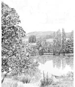 Isidore Leroy Carta da parati panoramica Campagne Grisaille - A