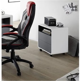 Cassettiera da ufficio TEO bianco/antracite