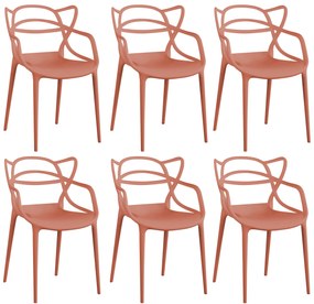 LALU - set di 6 sedie in plastica
