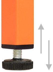 Comodino Arancione 35x35x51 cm in Acciaio