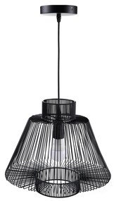 Lampadario nero in ferro Roy