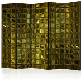 Paravento design Bagliore Dorato II (5-parti) - elegante composizione con mosaico